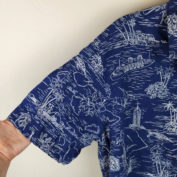 Two Palms Hawaiian Short Sleeve Button Up Shirt sz M - Picture 4 of 8